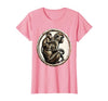 Mademark Baby Monkey Clinging to Mother's Back Design T-Shirt - Women - size chart
