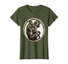 Mademark Baby Monkey Clinging to Mother's Back Design T-Shirt - Women - size chart