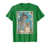 The Bulldog Mom Tarot Card Halloween Women Men Kid Retro Funny The Bulldog Mom Tarot Card Skeleton Halloween T-Shirt - size