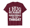 I Hug My Rabbit I Easter Bunny Design Lionhead Rabbit T-Shirt — design detail