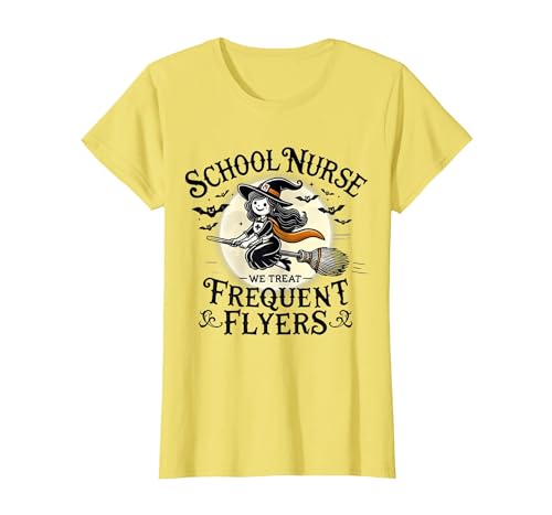 Spooky Halloween Costume School Teacher Student School Nurse Treat Frequent Flyer Witch Funny Halloween 2024 T-Shirt - size