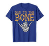 Mens Halloween Shirts For Dad Daddy Papa Men Halloween Dad to The Bone Skeleton Hand Fun Papa Costume Men T-Shirt - size