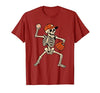 Funny Skeleton Baseball Tee Skeleton Baseball Halloween Costume Pitcher Sport Player T-Shirt - size chart