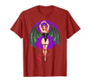 Classic Vintage Pin-Up Sexy Girl by YUX Sexy Succubus Monster Halloween Hand Heart Pin-Up Girl Devil T-Shirt - size chart