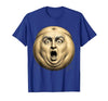 Mademark Belly Button Surprised Cartoon Face Funny Graphic T-Shirt - Men - size chart