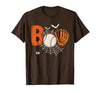 Boo Baseball Halloween Tee Funny Boo Baseball Halloween Sports Men Boys Kids Toddler T-Shirt - size chart
