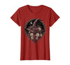 Mademark Witch Hat Black Roses Halloween Women's Design T-Shirt - size chart