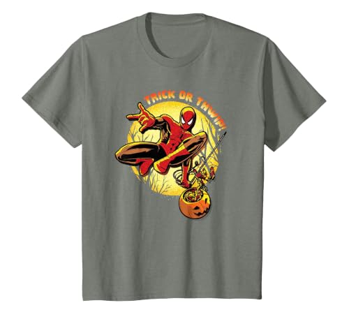 Marvel Super Heroes Spider-Man Trick or Thwip! Halloween T-Shirt - size chart