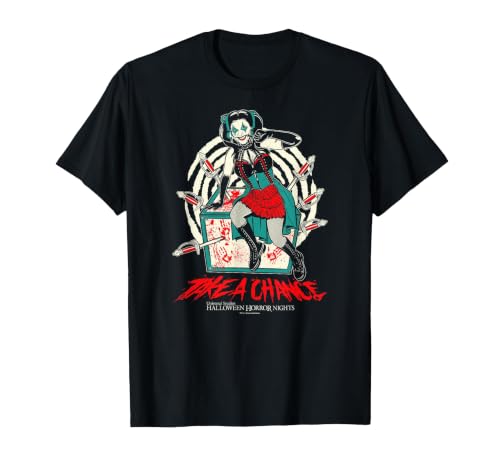 Halloween Horror Nights HHN Take A Chance T-Shirt - size chart