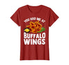 Homewise Shopper Buffalo Wings Buffalo Wings Funny Appetizer T-Shirt - size chart