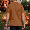 CAZYCHILD Halloween Shirts for Men Funny Halloween Pumpkin Shirt Dancing Skeleton Tee - size chart