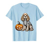 Spooky Cocker Spaniel Skeleton Costumes Halloween Cocker Spaniel Skeleton Jack O Lantern Funny Dog Halloween T-Shirt - size
