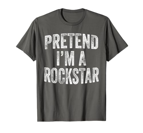 Funny Halloween Party Matching Family Costumes Tee Pretend I'm A Rockstar Costume Family Halloween Rock Star T-Shirt - size