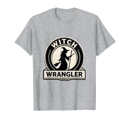 Mademark Witch Wrangler Funny Family Halloween Party Costume T-Shirt - size chart