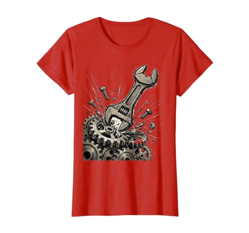 Mademark Monkey Wrench In The Gears Graphic Design T-Shirt - Women - size chart