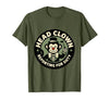 Mademark Head Clown Reporting For Duty Circus Monkey Design T-Shirt - Men - size chart