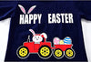 Easter Day Gift for Toddler Boy Baby Girl Tractor Loving Bunny T-Shirt — design detail