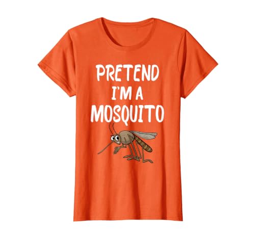 Pretend I'm A Mosquito Funny Halloween Costume Pretend I'm A Mosquito Funny Lazy Halloween Costume Party T-Shirt - size chart