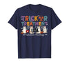 Radiation Oncology Therapist Halloween Costume Trick Or Treatment Radiation Oncology Halloween Rad Therapy T-Shirt - size