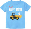 Easter Day Gift for Toddler Boy Baby Girl Tractor Loving Bunny T-Shirt — design detail