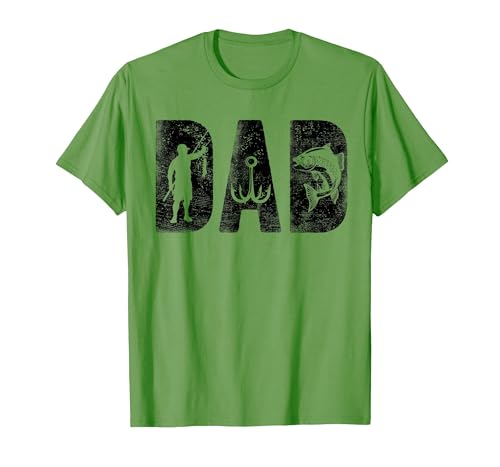 Fishing Gifts for Dad Father's Day Fisherman Fishing Dad Birthday Classic Bold Font Fish Daddy T-Shirt - size chart