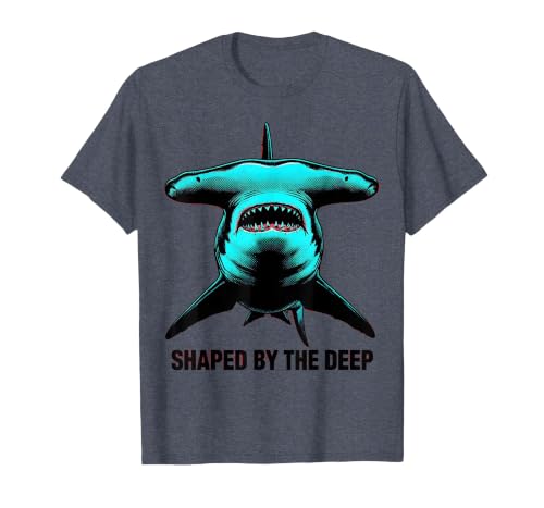 Mademark Shaped by the Deep Hammerhead Shark Design T-Shirt - size chart