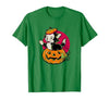 Disney Pinocchio Halloween Figaro Inside A Pumpkin Retro T-Shirt - size chart