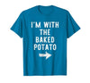 Im With The Baked Potato Halloween Costume I’m with The Baked Potato Funny Halloween Couple Costume T-Shirt - size chart