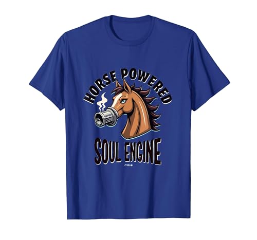 Mademark Horse Powered Soul Engine Equestrian Design T-Shirt - Men - size chart