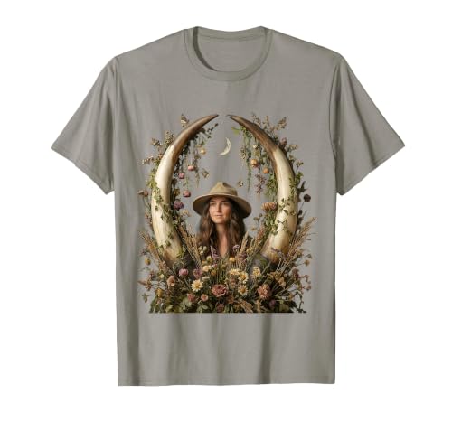 Mademark Safari Explorer Elephant Tusk Skull Framed Art T-Shirt - Men - size chart