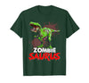 Dinosaur T Rex Zombie Saurus Halloween Kids Boys Zombie Saurus Skeleton Dinosaur T Rex Zombie Halloween Boys T-Shirt - size