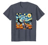 Pitbull Starry Night Tees Starry Night Pitbull Halloween T-Shirt - size chart