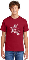 Comical Shirt Horse Graphic Top for Equestrian and Animal Lovers Cotton Tee Adult Youth Tall Men Women - size chart
