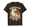 Dinosaur Trainer Halloween Vintage Dinosaur Trainer Halloween Costume Retro Dino Outline T-Shirt - size chart