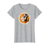 The Persnickety Owl Vintage Halloween Ephemera The Black Cat Magazine Halloween Cat Rabbit and Banjo T-Shirt - size chart