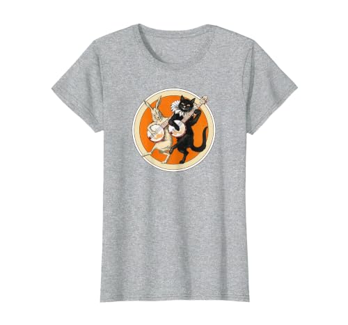 The Persnickety Owl Vintage Halloween Ephemera The Black Cat Magazine Halloween Cat Rabbit and Banjo T-Shirt - size chart