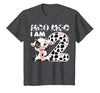Cow 2nd Birthday Gifts Co. Cow Moo Moo I'm Two - 2 Years Old Cow Lover 2nd Birthday T-Shirt - size chart