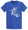 Comical Shirt Horse Graphic Top for Equestrian and Animal Lovers Cotton Tee Adult Youth Tall Men Women - size chart