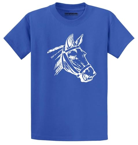Comical Shirt Horse Graphic Top for Equestrian and Animal Lovers Cotton Tee Adult Youth Tall Men Women - size chart