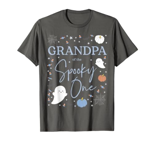 Spooky One Birthday Blue Boy 1st First Halloween Grandpa of the Spooky One First Birthday Boy 1st Halloween T-Shirt - size