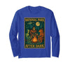 National Park After Dark Tee National Park After Dark: Alien Bigfoot Bear Camping Long Sleeve T-Shirt - size chart