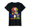 Mademark Clown In A Tux, Still Clown Design T-Shirt - size chart