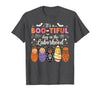 Its A Bootiful Day In The Laborhood Tee Nurse Spooky Swaddle Squad Halloween Funny Labor and Delivery T-Shirt - size chart