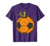 Halloween Shirts For Women Men Kids Boys Girls Halloween Soccer Ball Pumpkin Football Costume Boys Kids Men T-Shirt - size