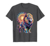 Cosmic Animal Mandala Sacred Geometry Collective Sacred Geometry Lion Mandala T-Shirt - size chart