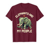 Mademark Elephants Are My People Pixel Art Design T-Shirt - Men - size chart