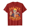Dad Tax Halloween Pumpkin Candy Art Dad Tax Halloween Pumpkin Candy Funny Skull Men Dad Joke T-Shirt - size chart
