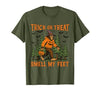 Bigfoot Halloween Costume Party Outfits Trick Or Treat Smell My Feet Bigfoot Halloween Sasquatch T-Shirt - size chart
