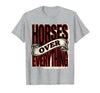 Mademark Horses Over Everything Equestrian Design T-Shirt - Men - size chart