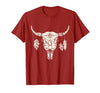 Buffalo Animals Gift Idea Bison Buffalo Skull Animal Design T-Shirt - size chart